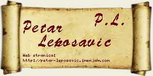 Petar Leposavić vizit kartica